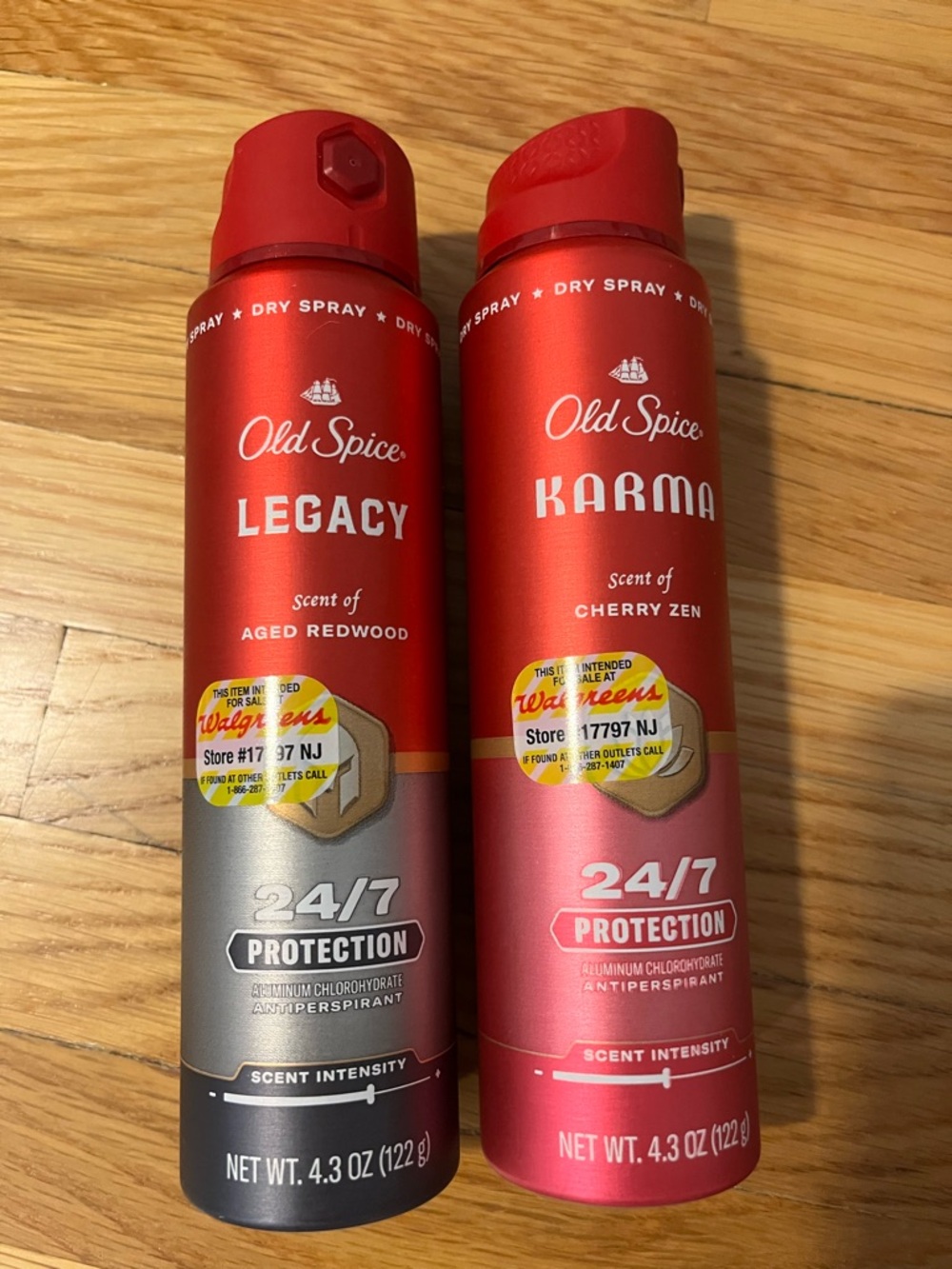 Old Spice Karma and Legacy Antiperspirant Dry Spray 2pk (New)